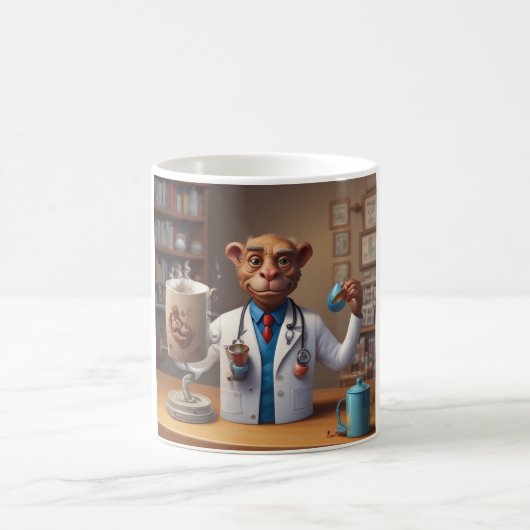 癒しのユーモア:お酒、スマイル、そして一日を明るくする コーヒーマグカップ (中央)