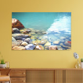 癒しの岩を水に自然キャンバス キャンバスプリント (インサイチュ (リビング))