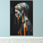 癒しの感情 – 抽象芸術アートプリント キャンバスプリント (インサイチュ (ウッドフロア))