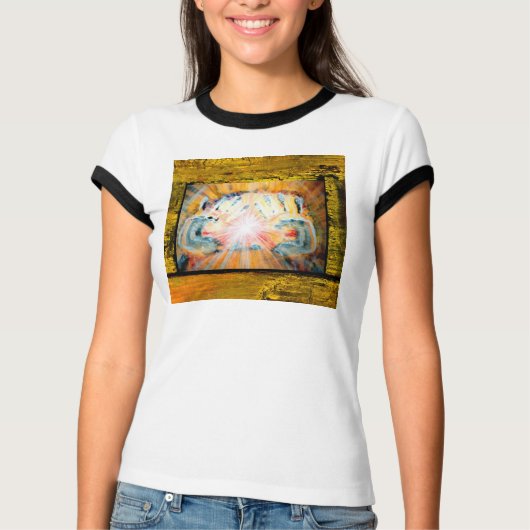 癒しの手と癒しの祈りの言葉 Tシャツ (正面)