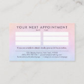 癒しの手と蓮の水のカラースケッチ 名刺 (裏面)