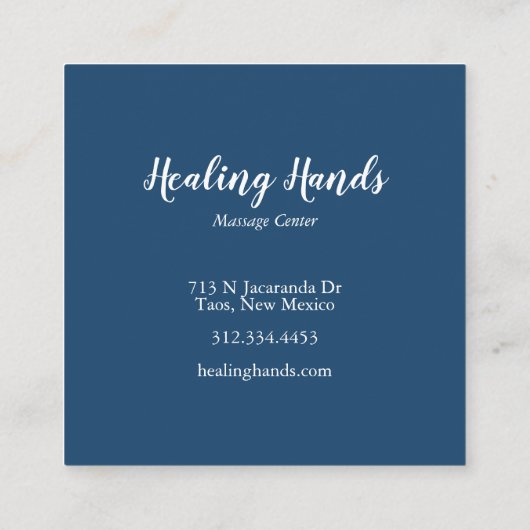 癒しの手の名刺の正方形 スクエア名刺 (裏面)