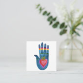 癒しの手の名刺の正方形 スクエア名刺 (スタンド正面)