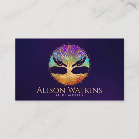 癒しの手の木 名刺 (正面)