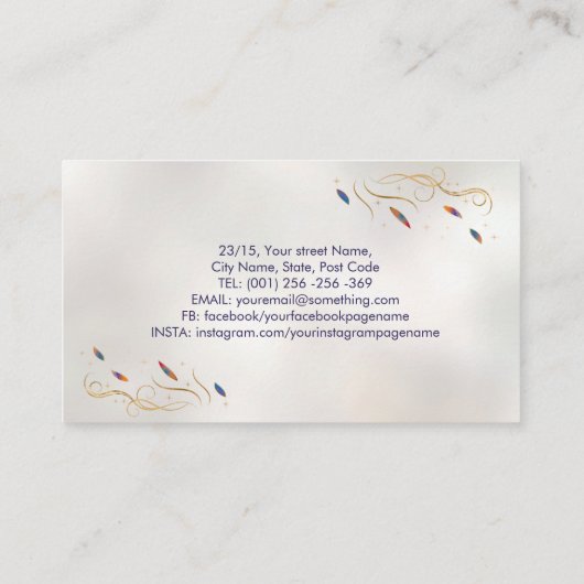 癒しの手の木 名刺 (裏面)