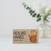 癒しの手の水の色ボホソーシャルメディアのアイコン 名刺 (スタンド正面)