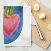 癒しの手は手のひらレインボーキッチンタオル キッチンタオル (四つ折り)