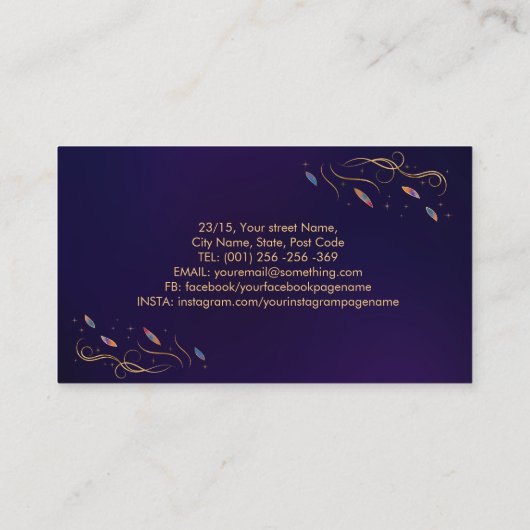 癒しの手エナジーススパイラル 名刺 (裏面)