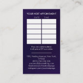 癒しの手エナジーススパイラル – 真珠と金ゴールド 名刺 (裏面)