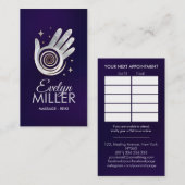 癒しの手エナジーススパイラル – 真珠と金ゴールド 名刺 (正面/裏面)