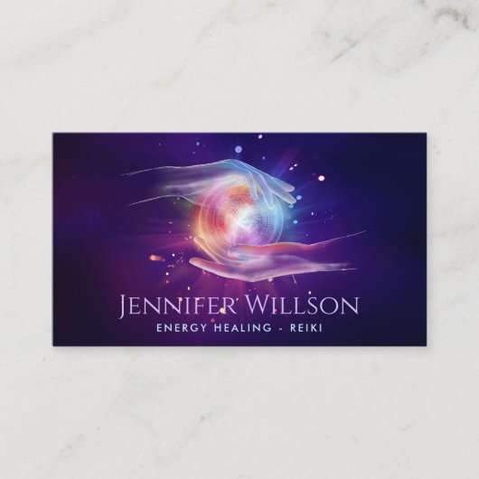 癒しの手 – エネルギーの癒し – 霊気 名刺 (正面)