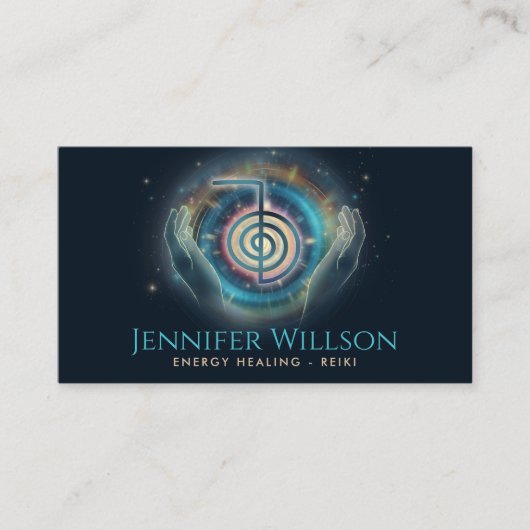 癒しの手 – エネルギーの癒し – 霊気 名刺 (正面)
