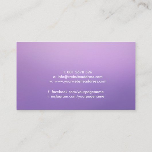 癒しの手 – エネルギーの癒し – 霊気 名刺 (裏面)