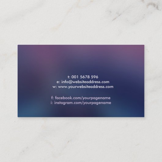 癒しの手 – エネルギーの癒し – 霊気 名刺 (裏面)