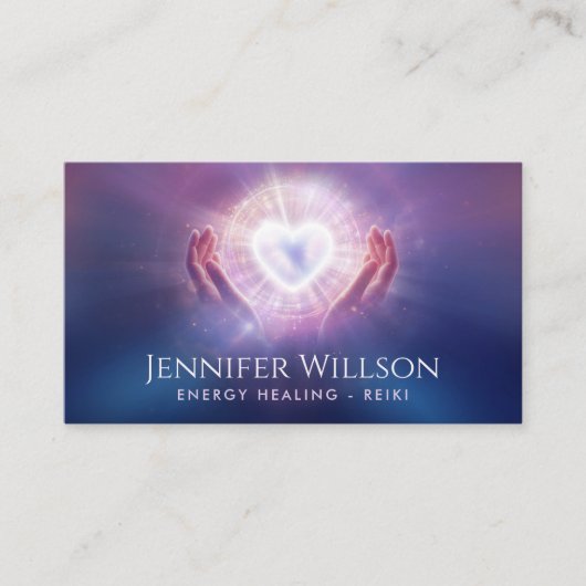 癒しの手 – エネルギーの癒し – 霊気 名刺 (正面)