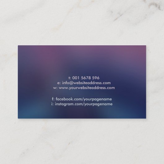 癒しの手 – エネルギーの癒し – 霊気 名刺 (裏面)