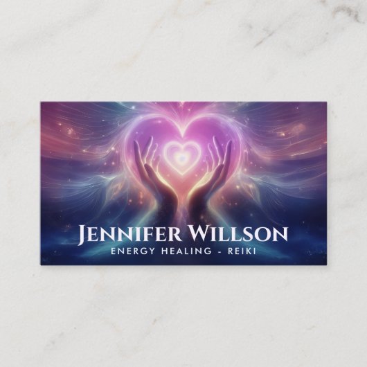 癒しの手 – エネルギーの癒し – 霊気 名刺 (正面)