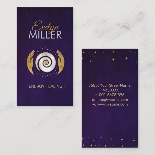 癒しの手 – エネルギーセラピー名刺 名刺 (正面/裏面)
