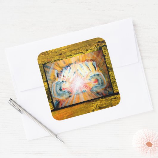 癒しの手 スクエアシール (封筒)