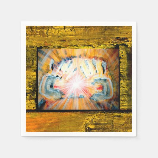 癒しの手 スタンダードカクテルナプキン (正面)