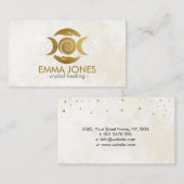 癒しの手 – トリプルムーン – ゴールデン名刺 名刺 (正面/裏面)