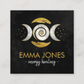 癒しの手 – トリプルムーン スクエア名刺 (正面)