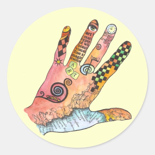 癒しの手 ラウンドシール (正面)