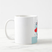 癒しの手、気にのハート-ナース&ドクターアプリ コーヒーマグカップ (左)