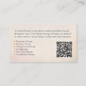 癒しの手 – 禅スパ水彩イラストレーション 名刺 (裏面)