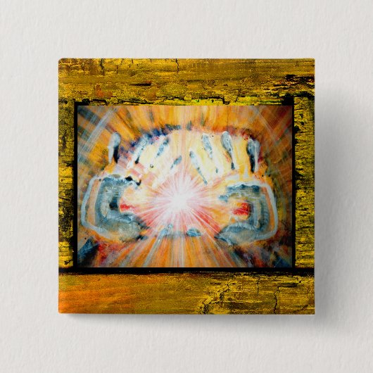 癒しの手 缶バッジ (正面)