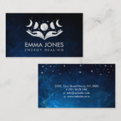 癒しの手 – Moons – 真珠と銀の母 名刺 (正面/裏面)