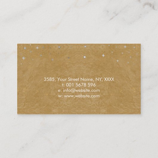 癒しの手 – Moons – 真珠と銀の母 名刺 (裏面)