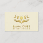 癒しの手 – Moons - Pastel金ゴールド名刺 名刺 (正面)