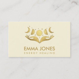 癒しの手 – Moons - Pastel金ゴールド名刺 名刺