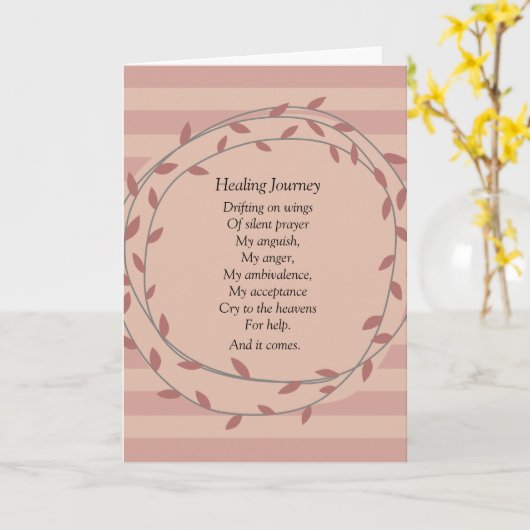 癒しの旅の詩 カード (黄色い花)