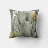 癒しの植物サボテンの水彩デコル クッション (裏面)