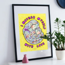 癒しの母の日のカラーリングポスター