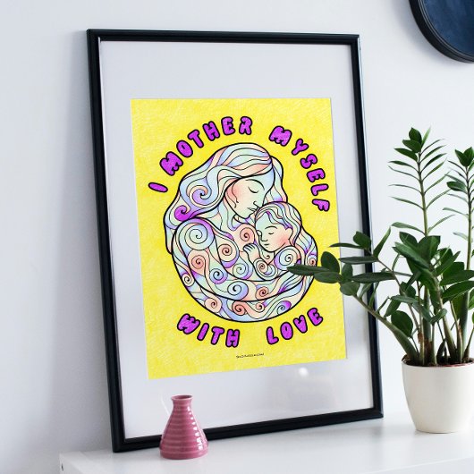 癒しの母の日のカラーリングポスター ポスター