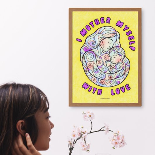 癒しの母の日のカラーリングポスター ポスター