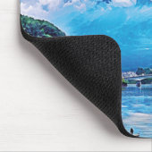 癒しの水の色のアー日本のト マウスパッド (コーナー)