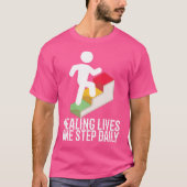 癒しの生活、1日1ステップ Tシャツ (正面)