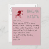 癒しの社会的距離を広げ、マスクの着用 シーズンポストカード (正面/裏面)