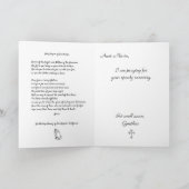 癒しの祈りの言葉グアダルーペの女性が元気に カード (内部)