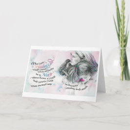 癒しの神/ナース、折り畳まれたグリーティングカード、5"x7" カード