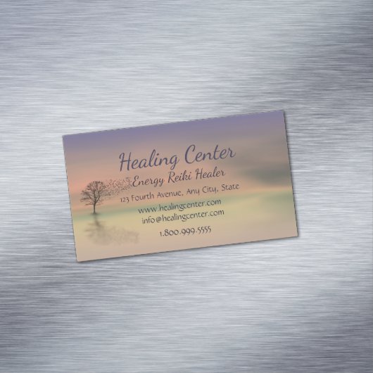 癒しの穏やかな平和カスタムなビジネスカード マグネット名刺 (インサイチュ)