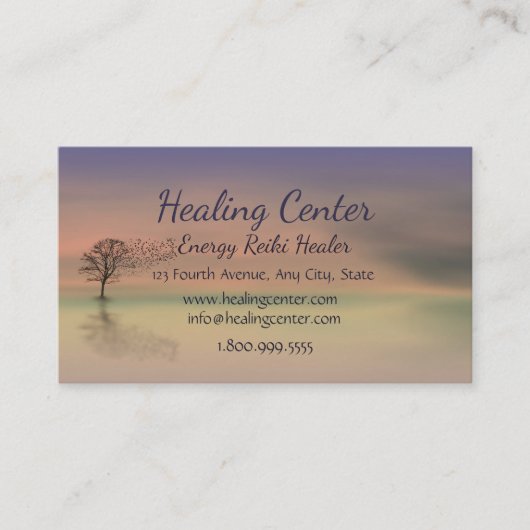 癒しの穏やかな平和カスタムなビジネスカード 名刺 (正面)