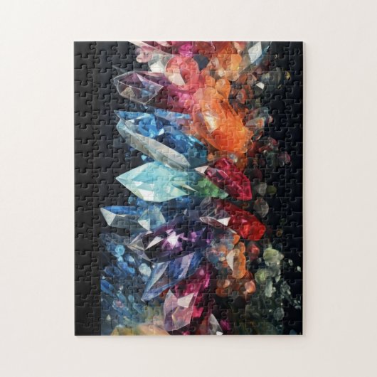癒しの結晶の宝石 ジグソーパズル (縦)