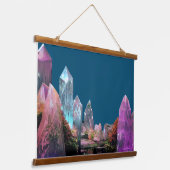 癒しの結晶の宝石 吊り下げ型タペストリー (傾斜あり)