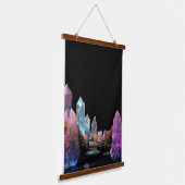 癒しの結晶の宝石 吊り下げ型タペストリー (傾斜あり)
