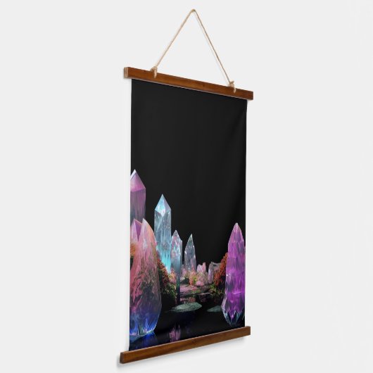 癒しの結晶の宝石 吊り下げ型タペストリー (傾斜あり)